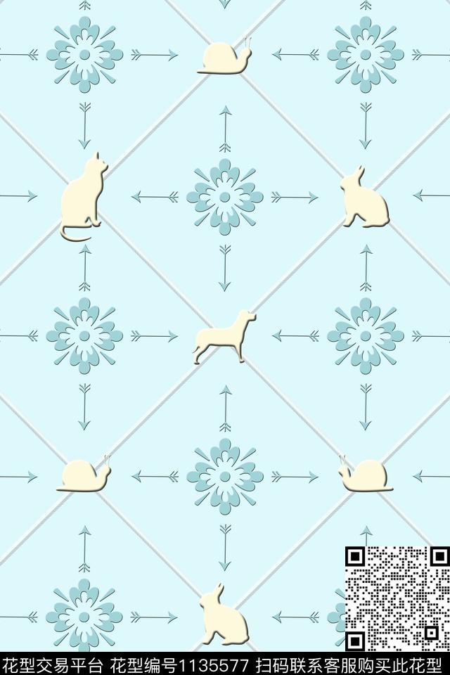 仿古简欧动物数码印花华亿平台下载（图片编号: 1135577） - 瓦栏（Walan）