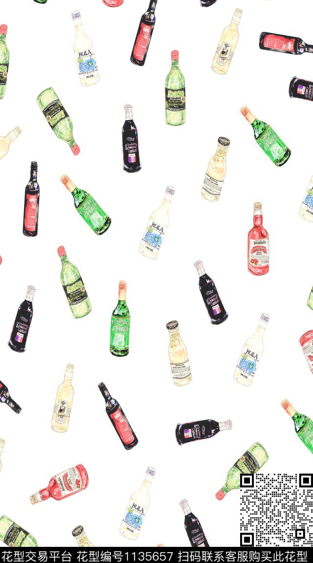 可爱卡通手绘数码印花华亿平台下载（图片编号: 1135657） - 瓦栏（Walan）