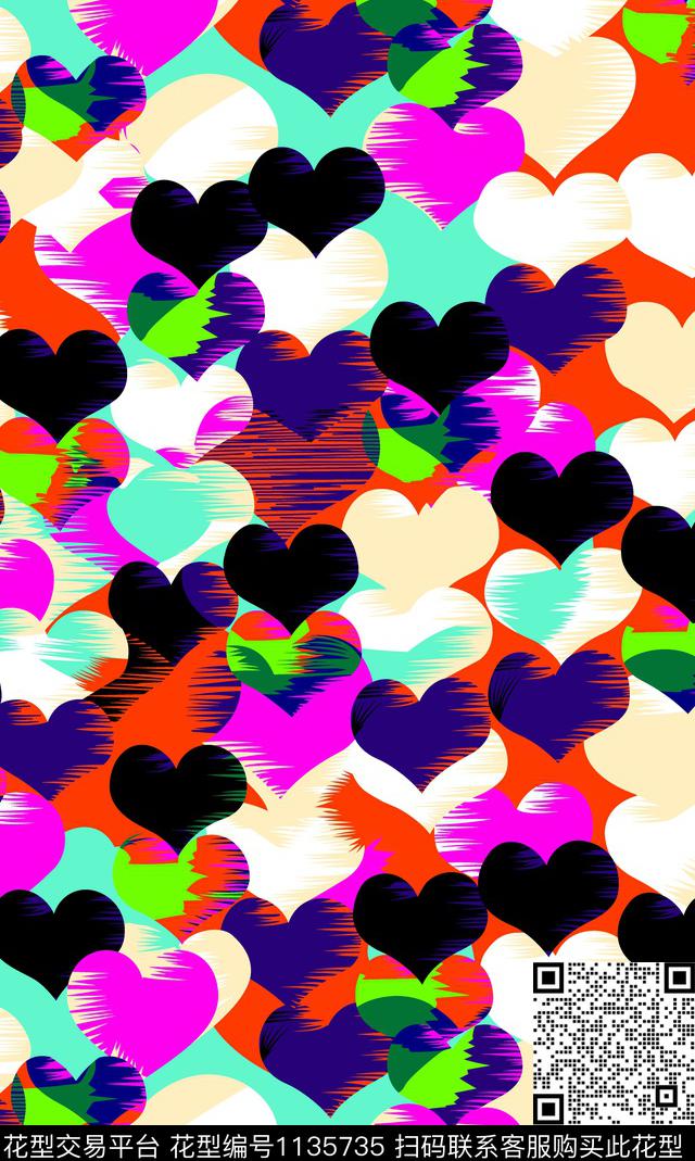 抽象传统华亿平台爱心传统印花华亿平台下载（图片编号: 1135735） - 瓦栏（Walan）