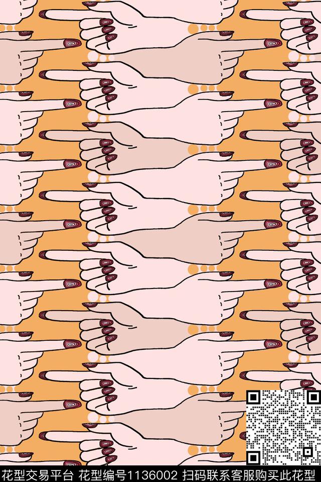 手抽象大牌风传统印花华亿平台下载（图片编号: 1136002） - 瓦栏（Walan）