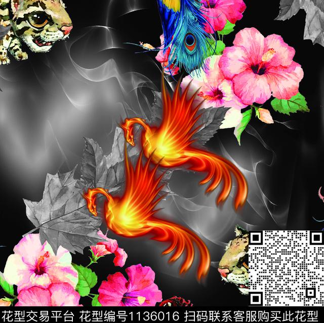 动物豹纹人物数码印花华亿平台下载（图片编号: 1136016） - 瓦栏（Walan）