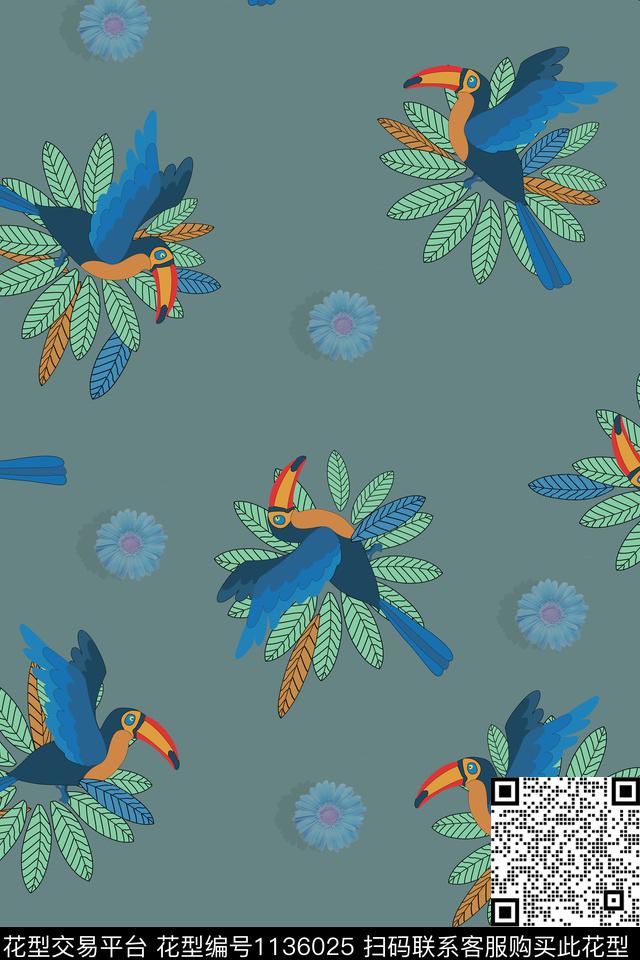 大牌男装方巾小清新数码印花华亿平台下载（图片编号: 1136025） - 瓦栏（Walan）