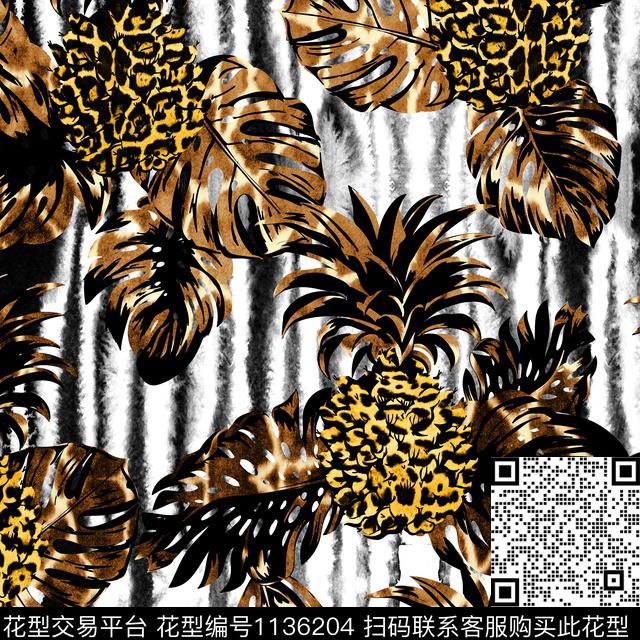 豹纹创意兽纹数码印花华亿平台下载（图片编号: 1136204） - 瓦栏（Walan）