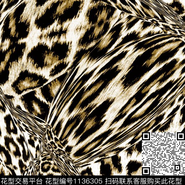 豹纹创意兽纹数码印花华亿平台下载（图片编号: 1136305） - 瓦栏（Walan）
