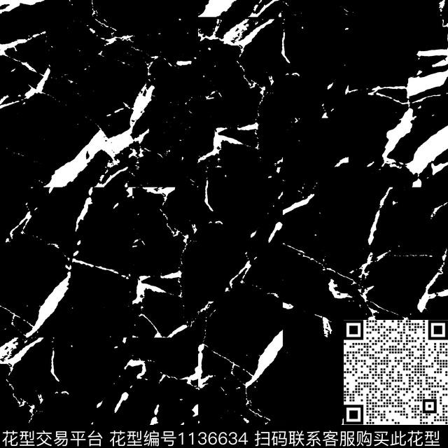 纹理抽象黑白华亿平台数码印花华亿平台下载（图片编号: 1136634） - 瓦栏（Walan）