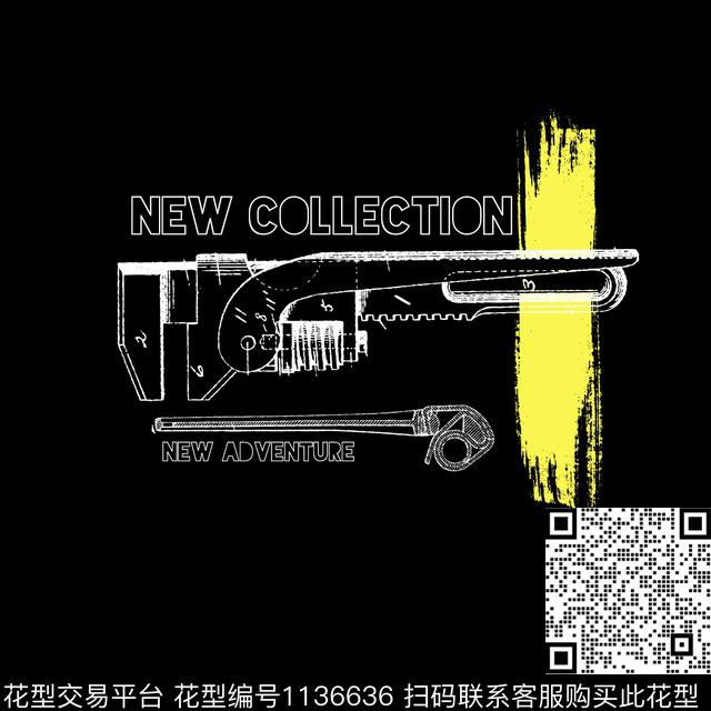 GUCCI大牌风胸前独幅传统印花华亿平台下载（图片编号: 1136636） - 瓦栏（Walan）