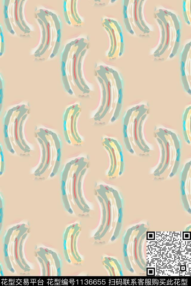 抽象几何精致几何数码印花华亿平台下载（图片编号: 1136655） - 瓦栏（Walan）