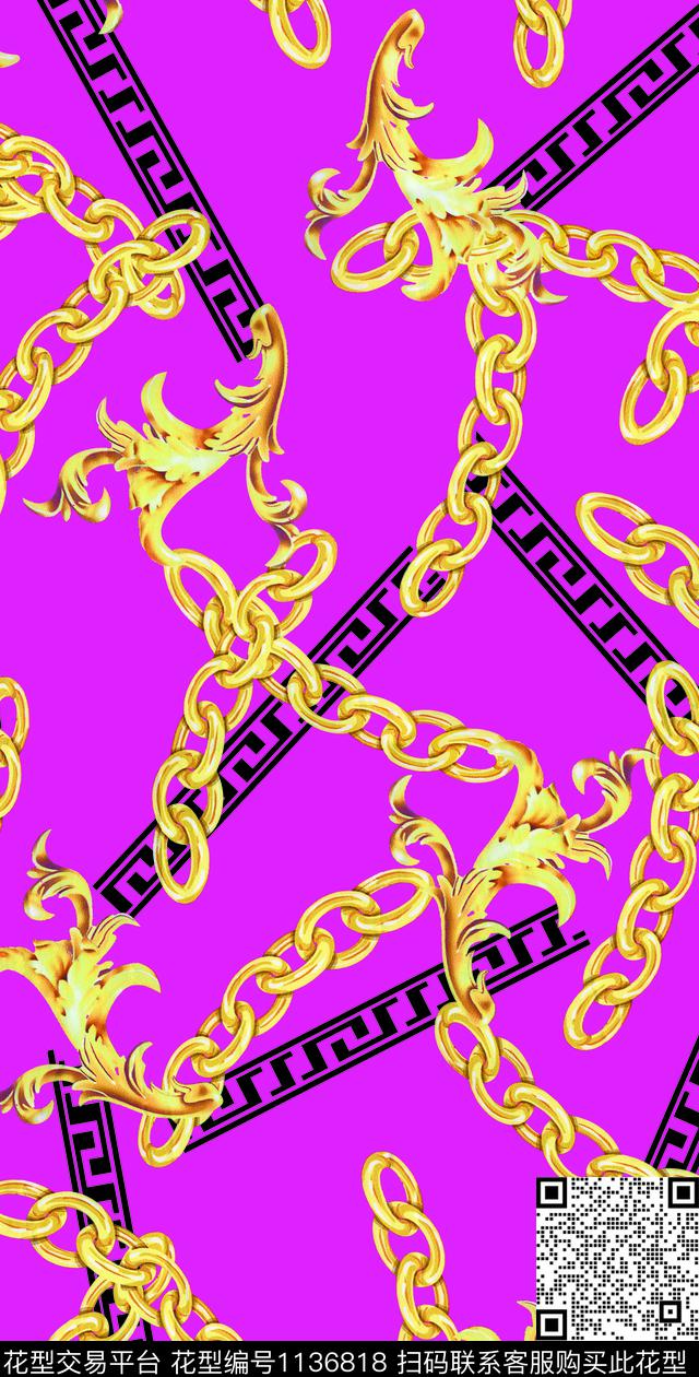 线条画彩底花卉清爽底花卉数码印花华亿平台下载（图片编号: 1136818） - 瓦栏（Walan）