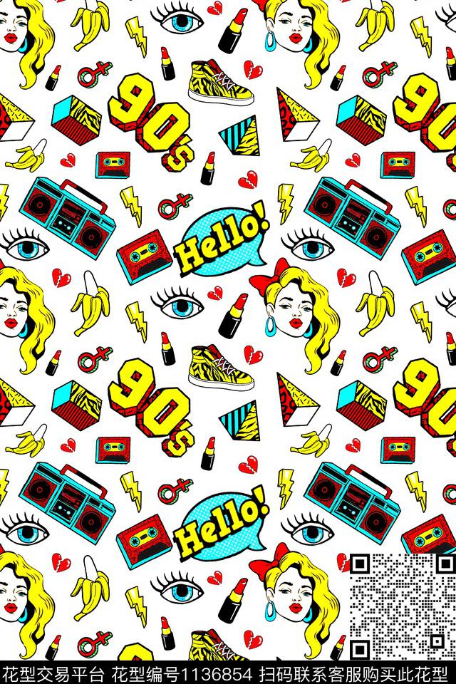 休闲人物数码华亿平台数码印花华亿平台下载（图片编号: 1136854） - 瓦栏（Walan）