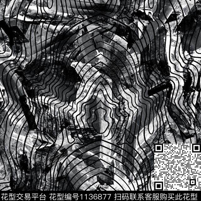 迷彩抽象大牌风数码印花华亿平台下载（图片编号: 1136877） - 瓦栏（Walan）