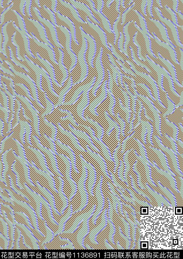 大牌风斑马纹兽纹数码印花华亿平台下载（图片编号: 1136891） - 瓦栏（Walan）