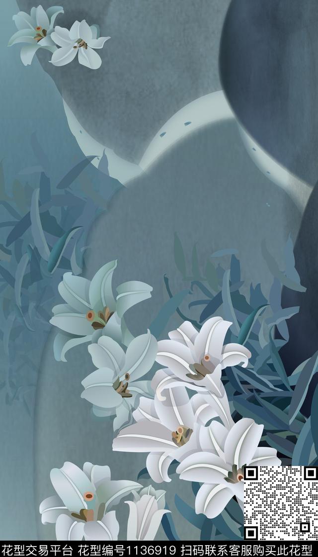 女装花卉定位花数码印花华亿平台下载（图片编号: 1136919） - 瓦栏（Walan）