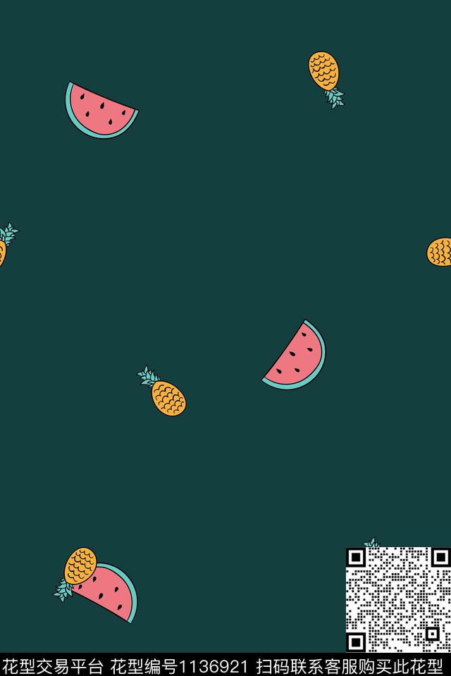 趣味卡通女装数码印花华亿平台下载（图片编号: 1136921） - 瓦栏（Walan）