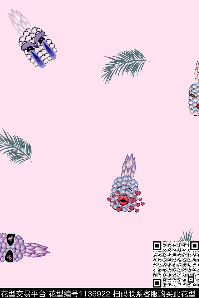 趣味卡通女装数码印花华亿平台下载（图片编号: 1136922） - 瓦栏（Walan）