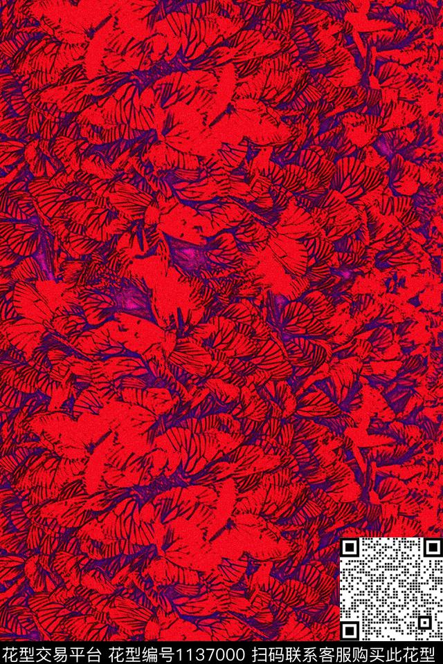 时尚休闲大牌风数码印花华亿平台下载（图片编号: 1137000） - 瓦栏（Walan）