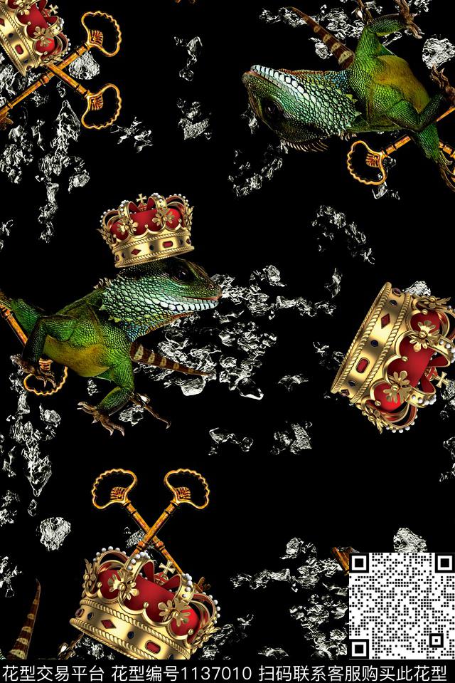 潮牌大牌风男装数码印花华亿平台下载（图片编号: 1137010） - 瓦栏（Walan）