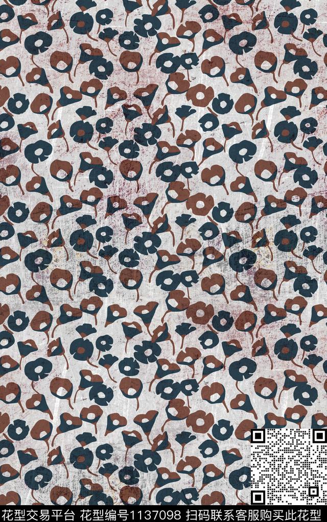 肌理小碎花数码华亿平台数码印花华亿平台下载（图片编号: 1137098） - 瓦栏（Walan）