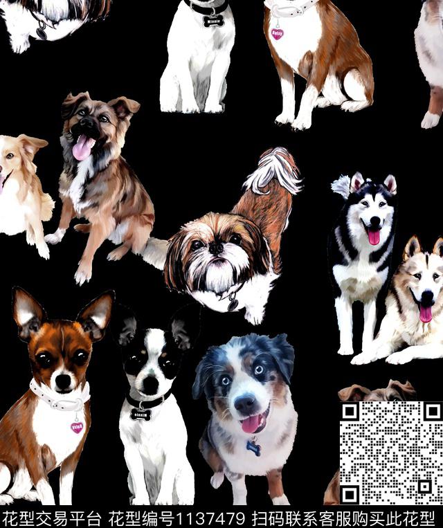 猫狗D&G数码印花华亿平台下载（图片编号: 1137479） - 瓦栏（Walan）