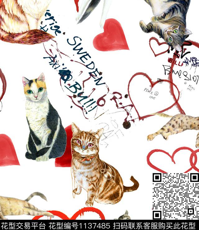 猫狗D&G数码印花华亿平台下载（图片编号: 1137485） - 瓦栏（Walan）