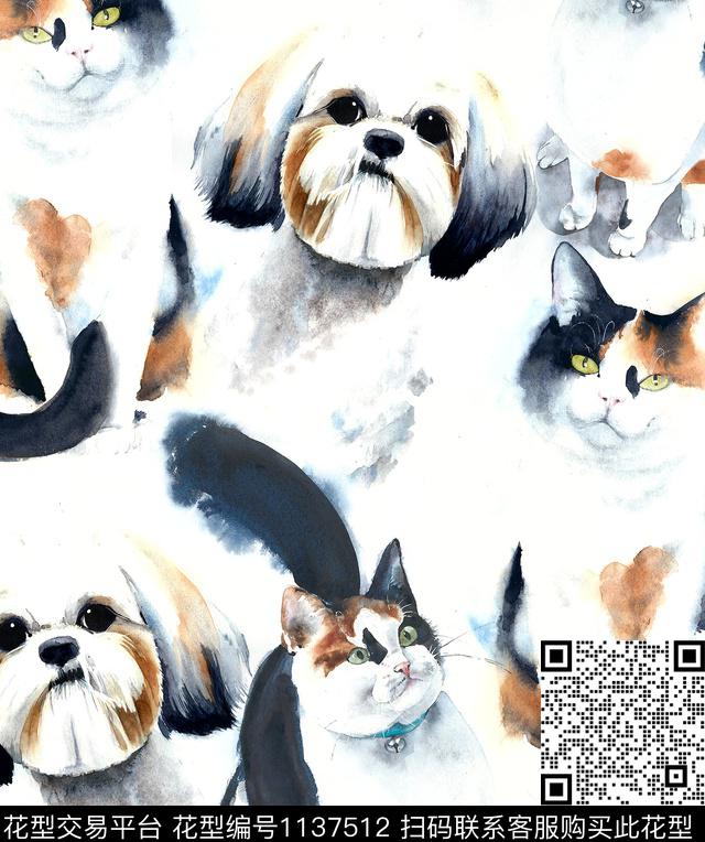 猫狗D&G数码印花华亿平台下载（图片编号: 1137512） - 瓦栏（Walan）