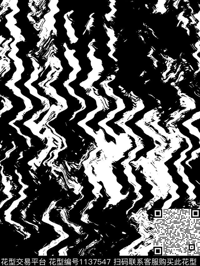 纹理抽象波浪纹传统印花华亿平台下载（图片编号: 1137547） - 瓦栏（Walan）