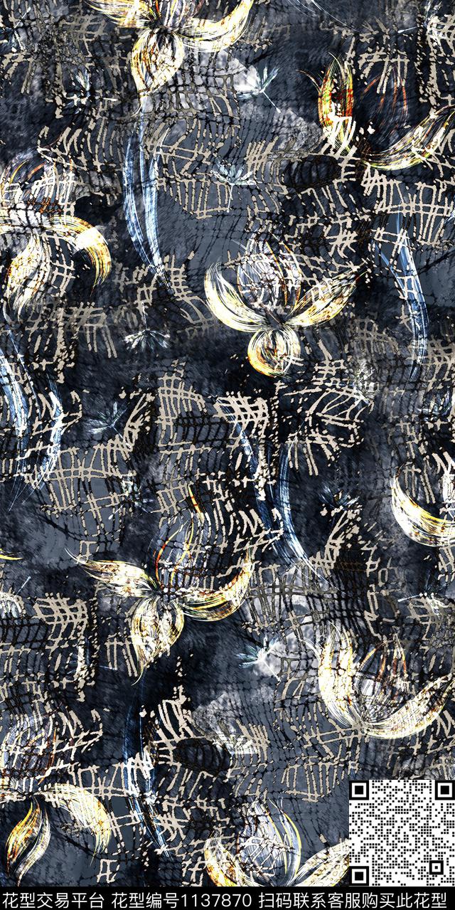 抽象大牌风数码华亿平台数码印花华亿平台下载（图片编号: 1137870） - 瓦栏（Walan）