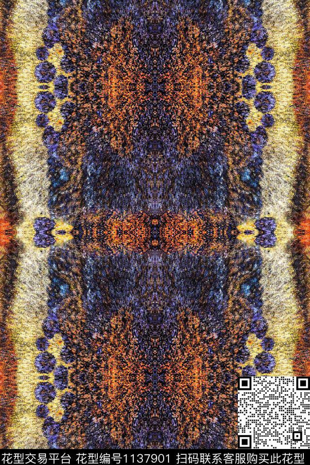 时尚抽象休闲数码印花华亿平台下载（图片编号: 1137901） - 瓦栏（Walan）