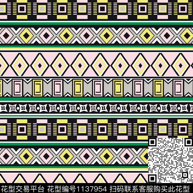 波西米亚女装简约数码印花华亿平台下载（图片编号: 1137954） - 瓦栏（Walan）