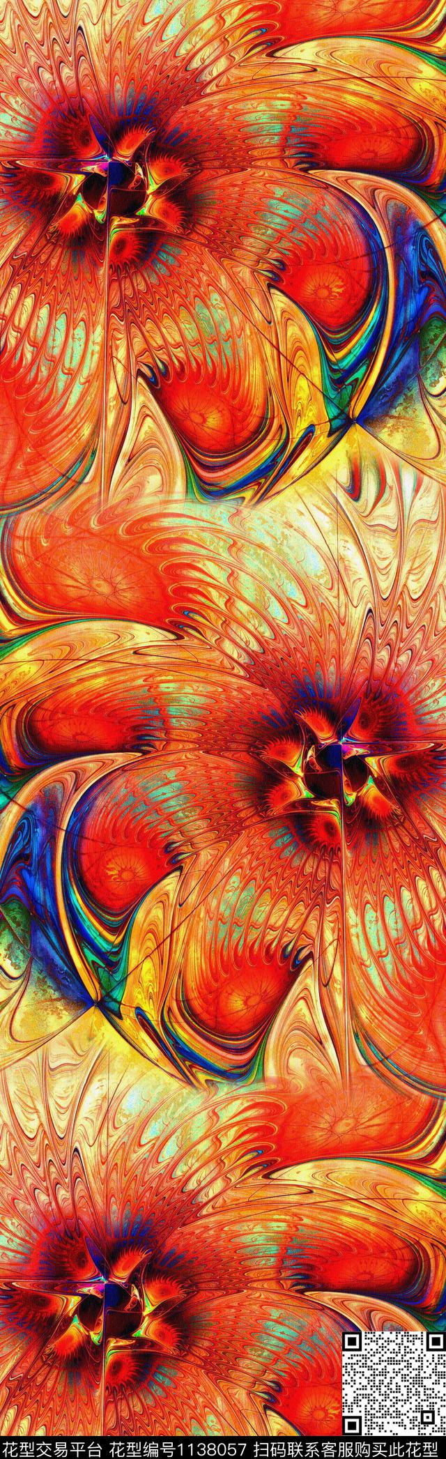 长巾时尚数码华亿平台数码印花华亿平台下载（图片编号: 1138057） - 瓦栏（Walan）