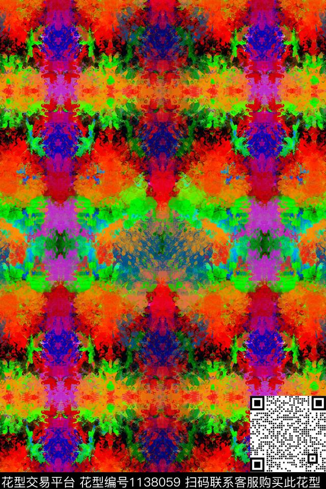 肌理抽象中老年数码印花华亿平台下载（图片编号: 1138059） - 瓦栏（Walan）