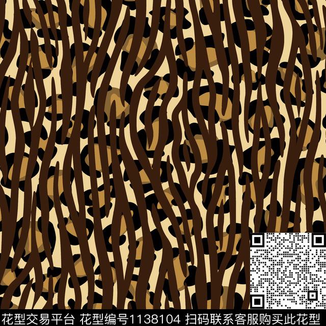 纹理动物纹豹纹传统印花华亿平台下载（图片编号: 1138104） - 瓦栏（Walan）