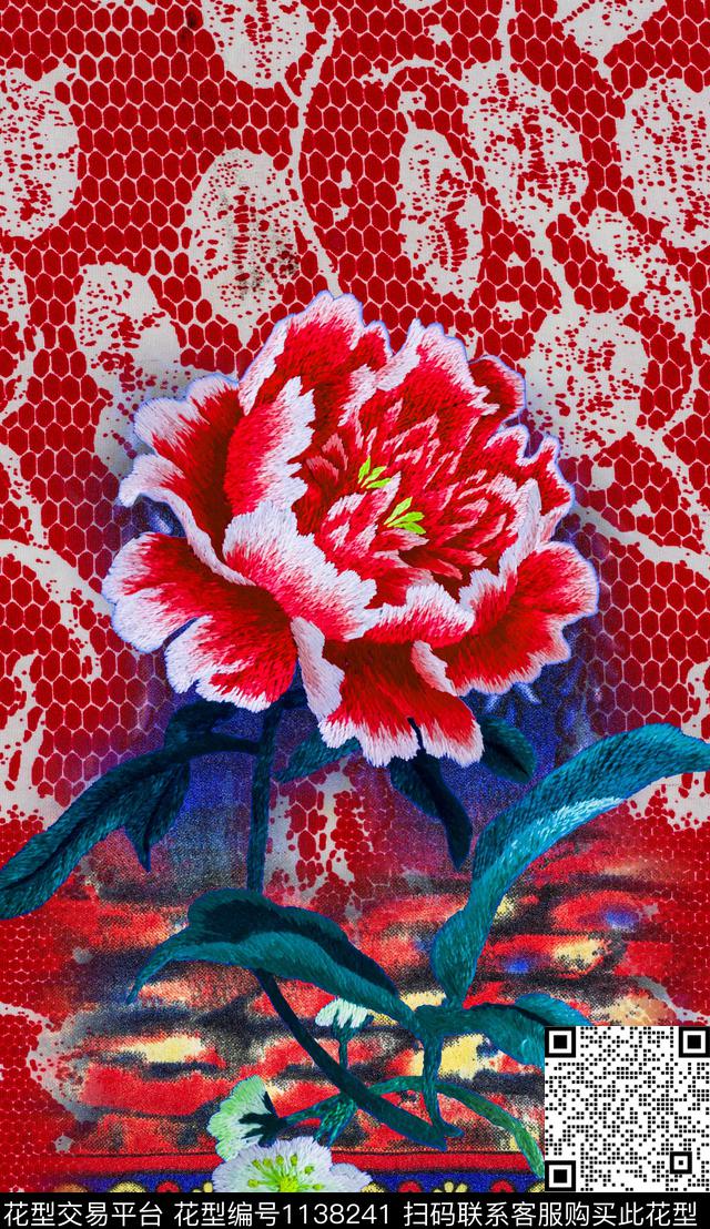 清爽复古民族风数码印花华亿平台下载（图片编号: 1138241） - 瓦栏（Walan）