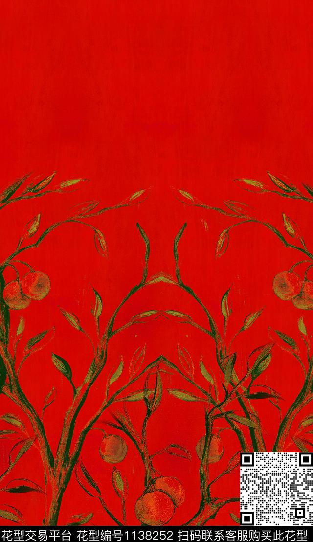 清爽花卉民族风数码印花华亿平台下载（图片编号: 1138252） - 瓦栏（Walan）