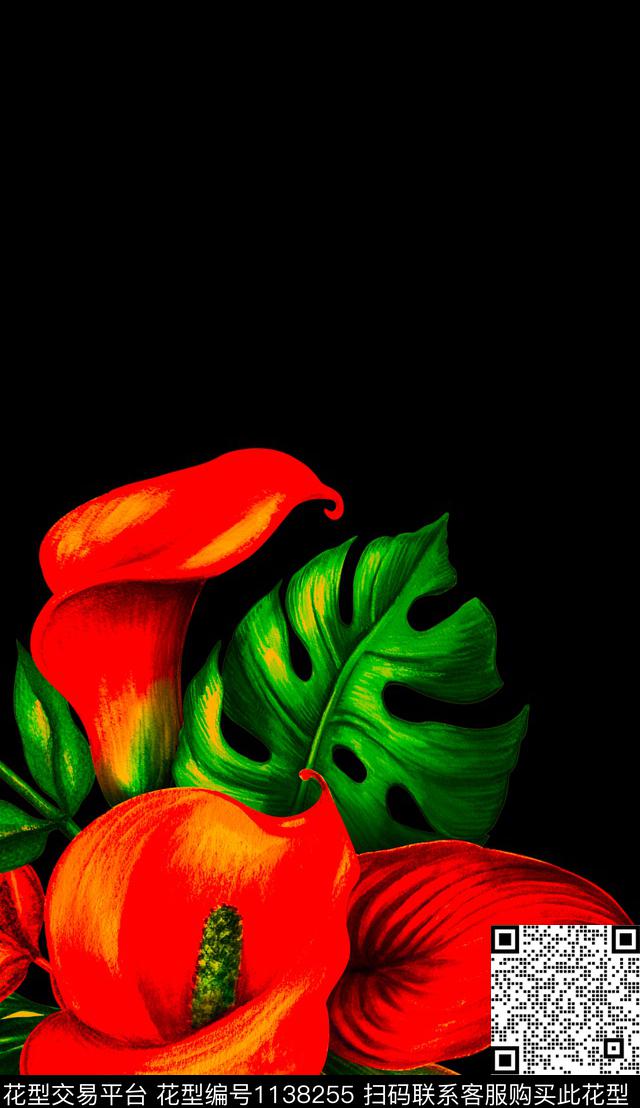 植物花卉热带华亿平台数码印花华亿平台下载（图片编号: 1138255） - 瓦栏（Walan）
