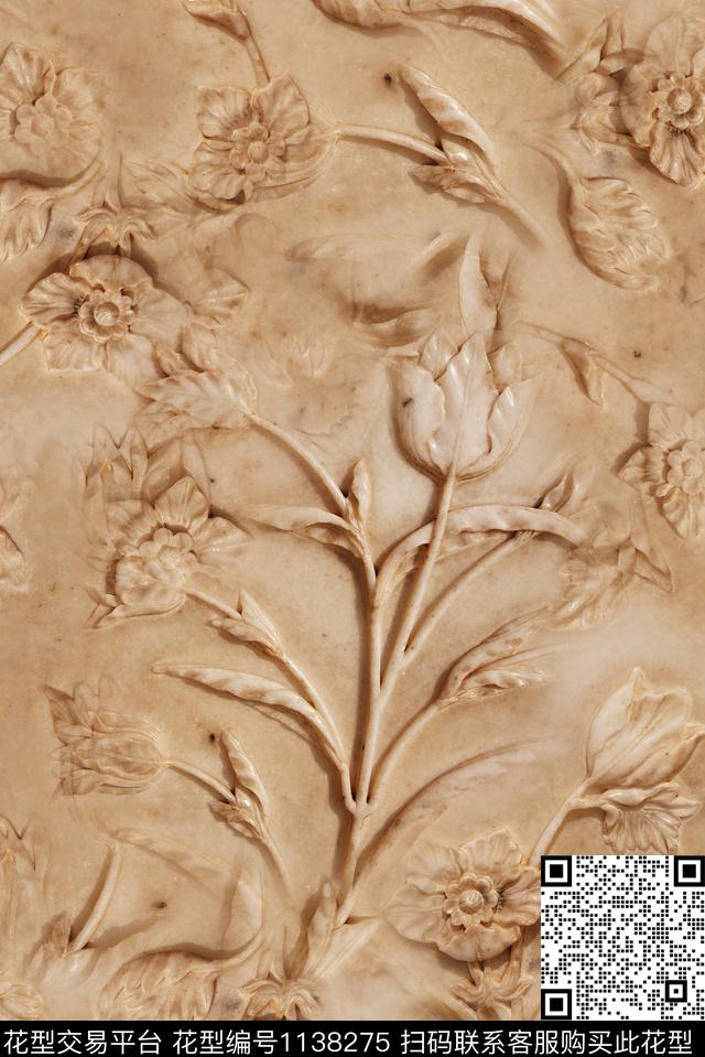 复古民族风花纹数码印花华亿平台下载（图片编号: 1138275） - 瓦栏（Walan）