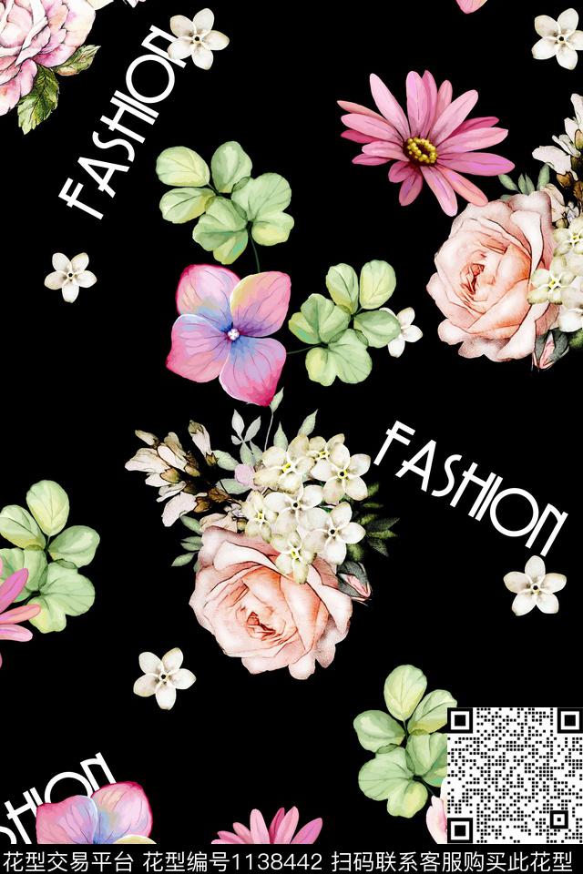 春夏华亿平台花卉数码印花华亿平台下载（图片编号: 1138442） - 瓦栏（Walan）