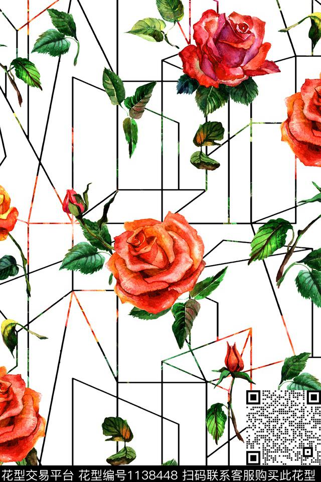 春夏华亿平台大牌风花卉数码印花华亿平台下载（图片编号: 1138448） - 瓦栏（Walan）