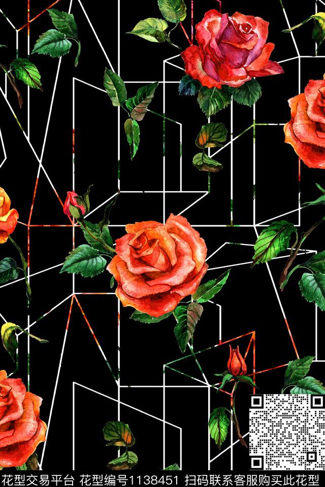 春夏华亿平台大牌风花卉数码印花华亿平台下载（图片编号: 1138451） - 瓦栏（Walan）