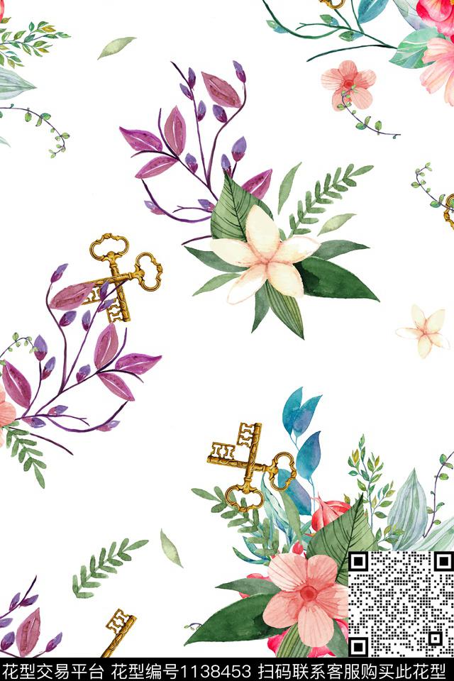春夏华亿平台大牌风花卉数码印花华亿平台下载（图片编号: 1138453） - 瓦栏（Walan）
