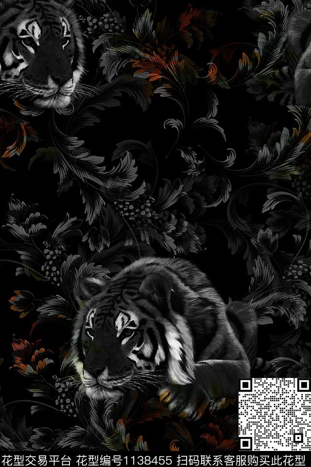 潮牌老虎数码华亿平台数码印花华亿平台下载（图片编号: 1138455） - 瓦栏（Walan）