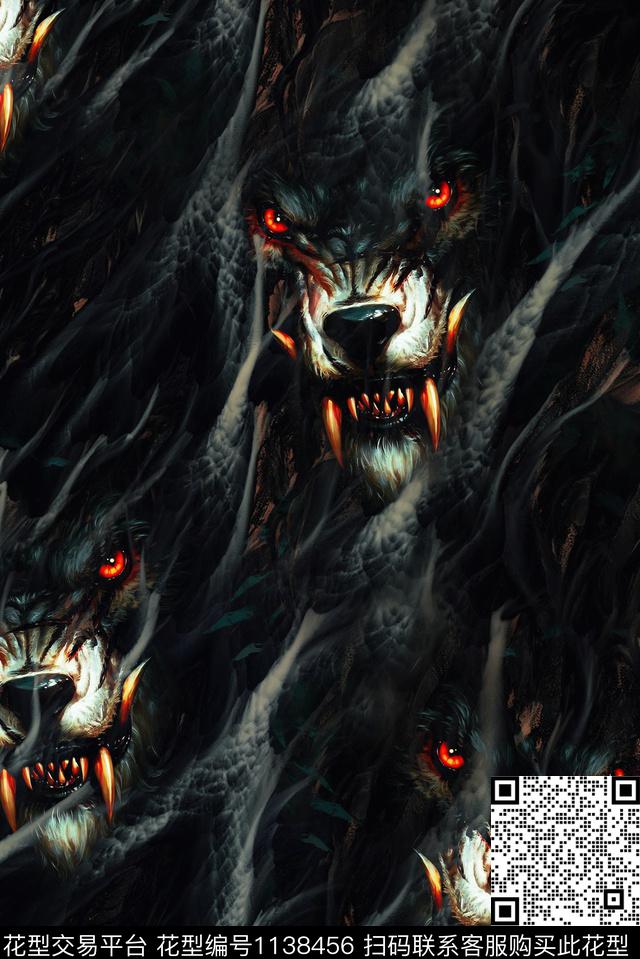 潮牌狼数码华亿平台数码印花华亿平台下载（图片编号: 1138456） - 瓦栏（Walan）