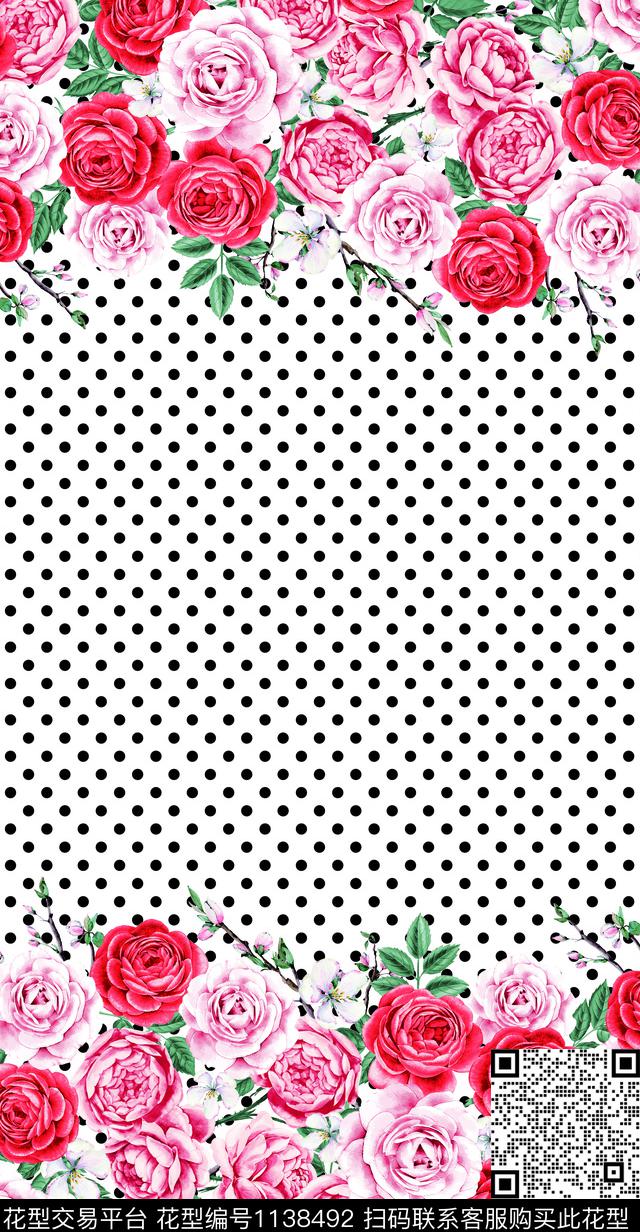 满版散花大牌风定位花数码印花华亿平台下载（图片编号: 1138492） - 瓦栏（Walan）