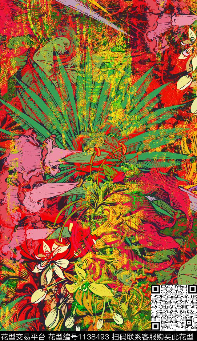 波西米亚中老年花纹数码印花华亿平台下载（图片编号: 1138493） - 瓦栏（Walan）