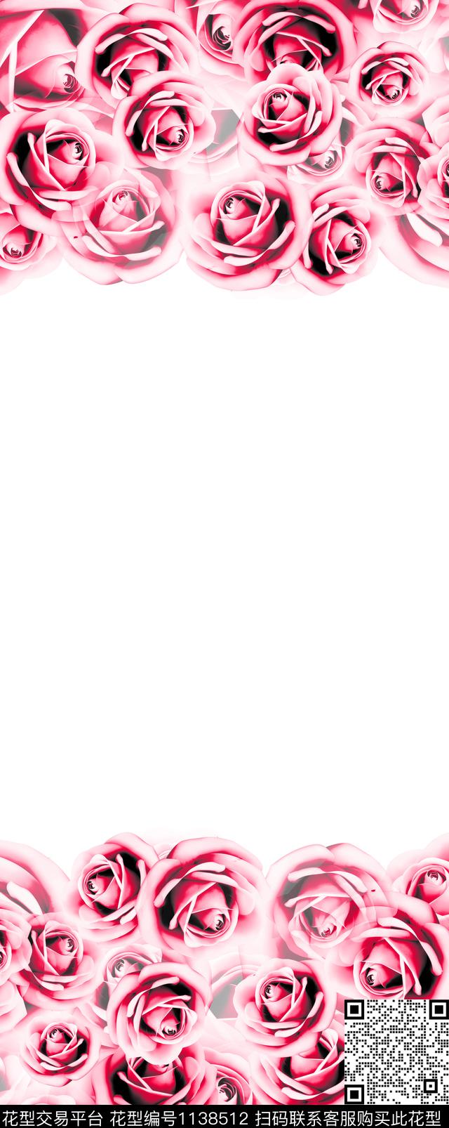 满版散花定位花大牌风数码印花华亿平台下载（图片编号: 1138512） - 瓦栏（Walan）