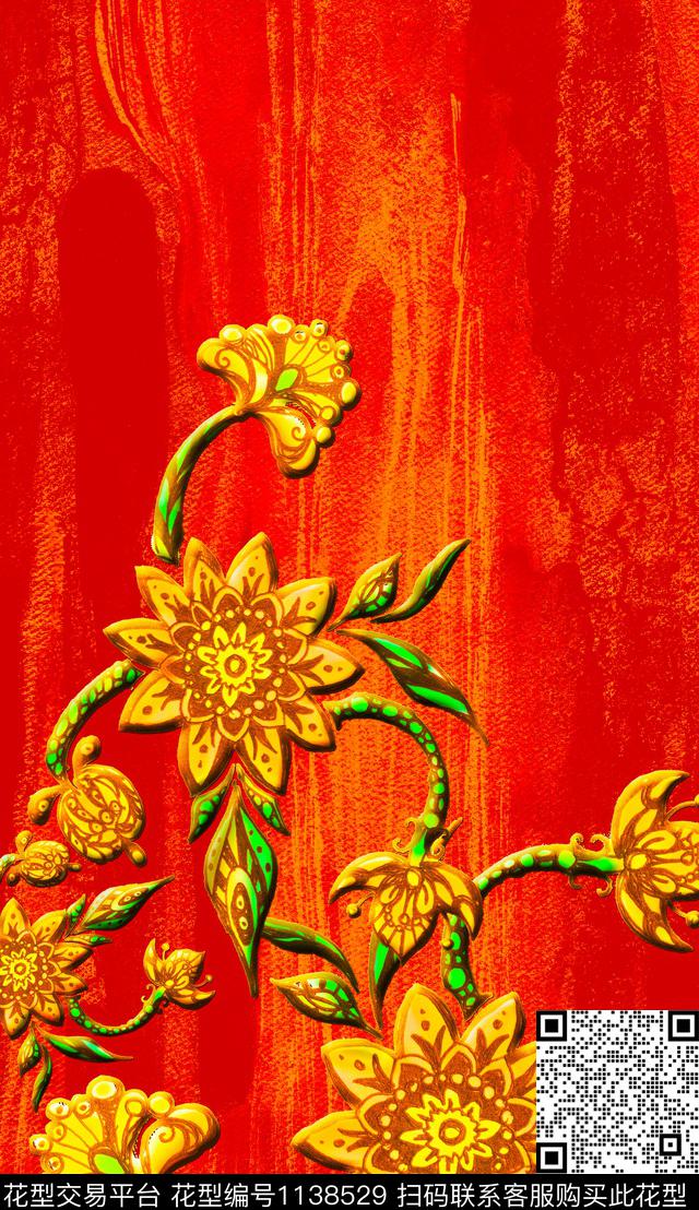 复古波西米亚杭州数码印花华亿平台下载（图片编号: 1138529） - 瓦栏（Walan）