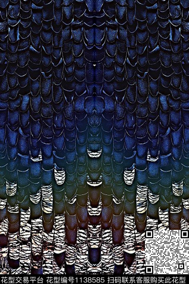 抽象休闲大牌风数码印花华亿平台下载（图片编号: 1138585） - 瓦栏（Walan）