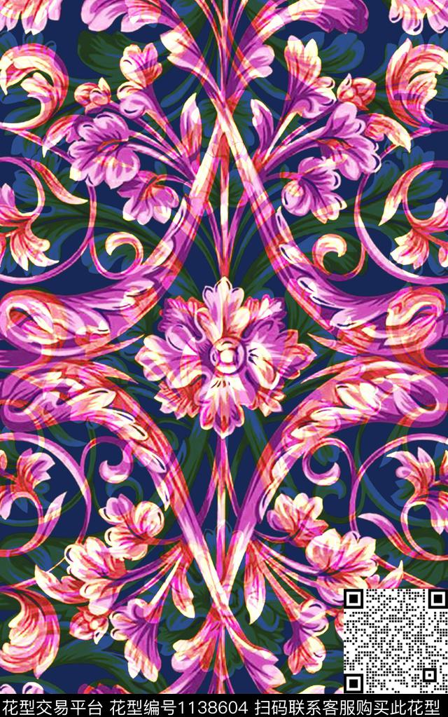 女装北欧高大上数码印花华亿平台下载（图片编号: 1138604） - 瓦栏（Walan）