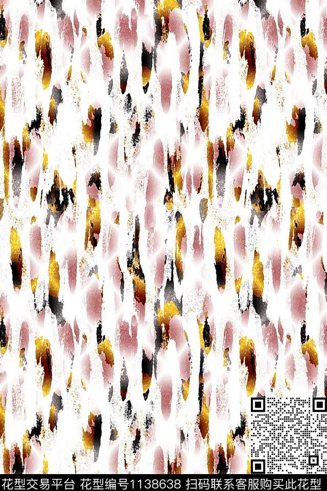 抽象休闲大牌风数码印花华亿平台下载（图片编号: 1138638） - 瓦栏（Walan）