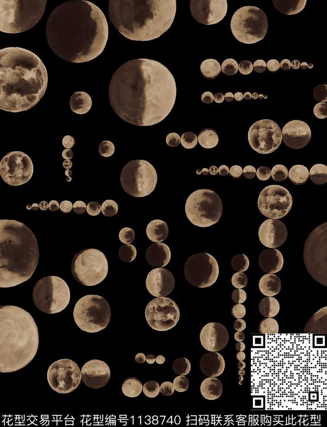 宇宙地球圆形数码印花华亿平台下载（图片编号: 1138740） - 瓦栏（Walan）