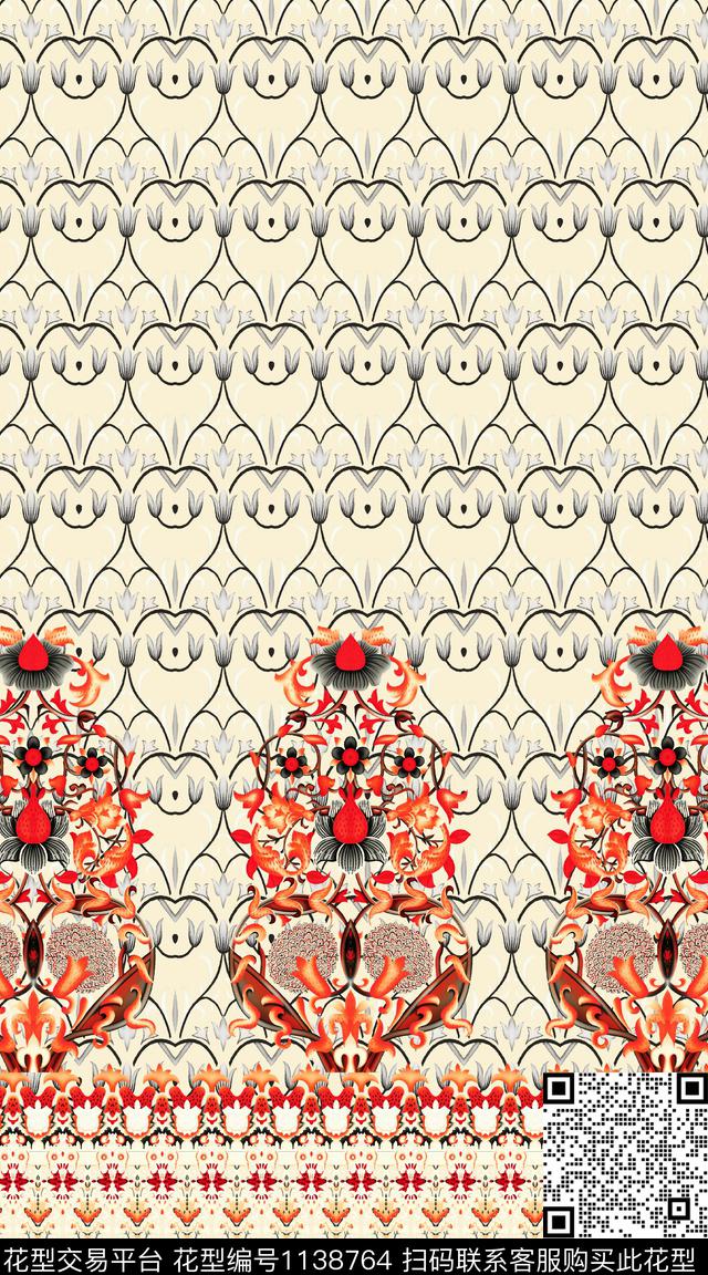 抽象大牌风数码华亿平台数码印花华亿平台下载（图片编号: 1138764） - 瓦栏（Walan）